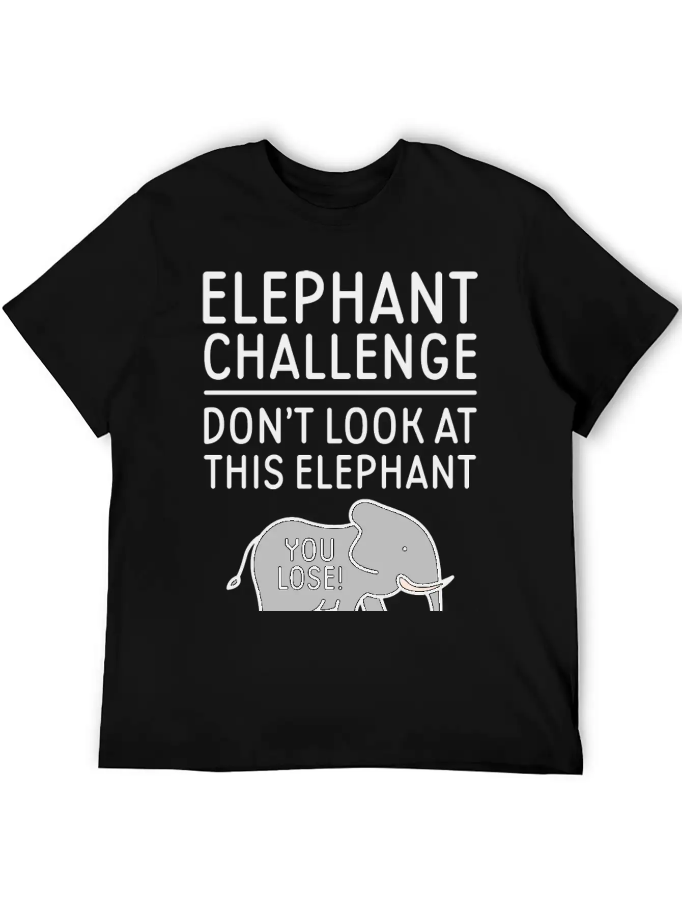 Elephant Challenge Unisex Casual T-Shirt – Clean Design For Daily Comfort
