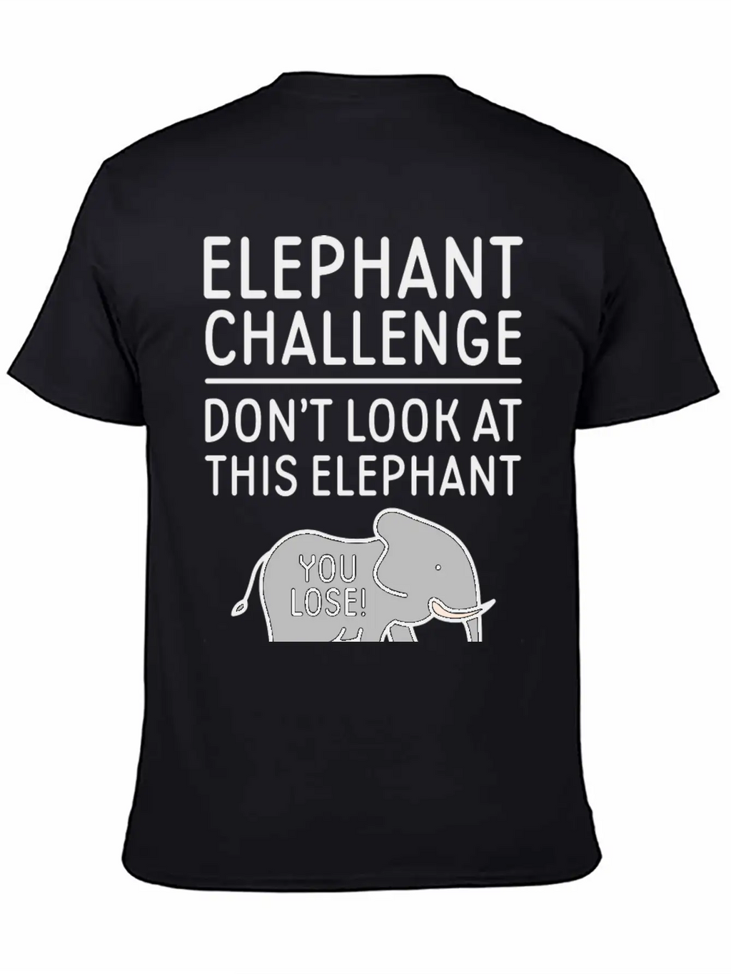 Elephant Challenge Unisex Casual T-Shirt – Clean Design For Daily Comfort