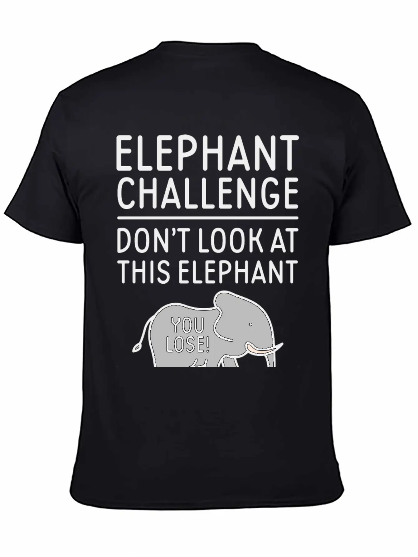 Elephant Challenge Unisex Casual T-Shirt – Clean Design For Daily Comfort
