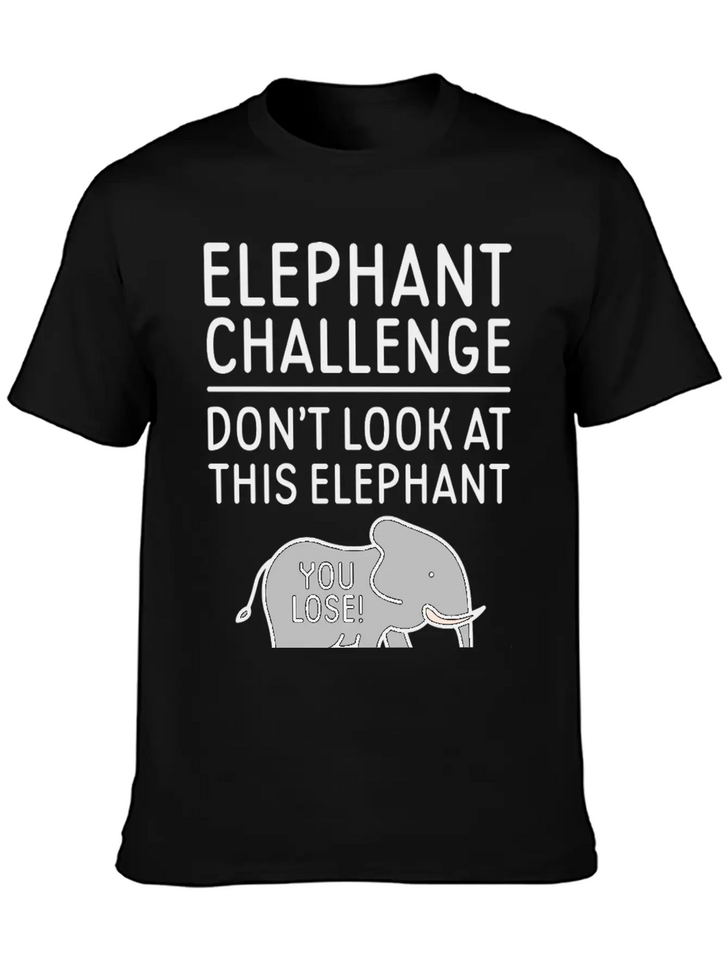 Elephant Challenge Unisex Casual T-Shirt – Clean Design For Daily Comfort