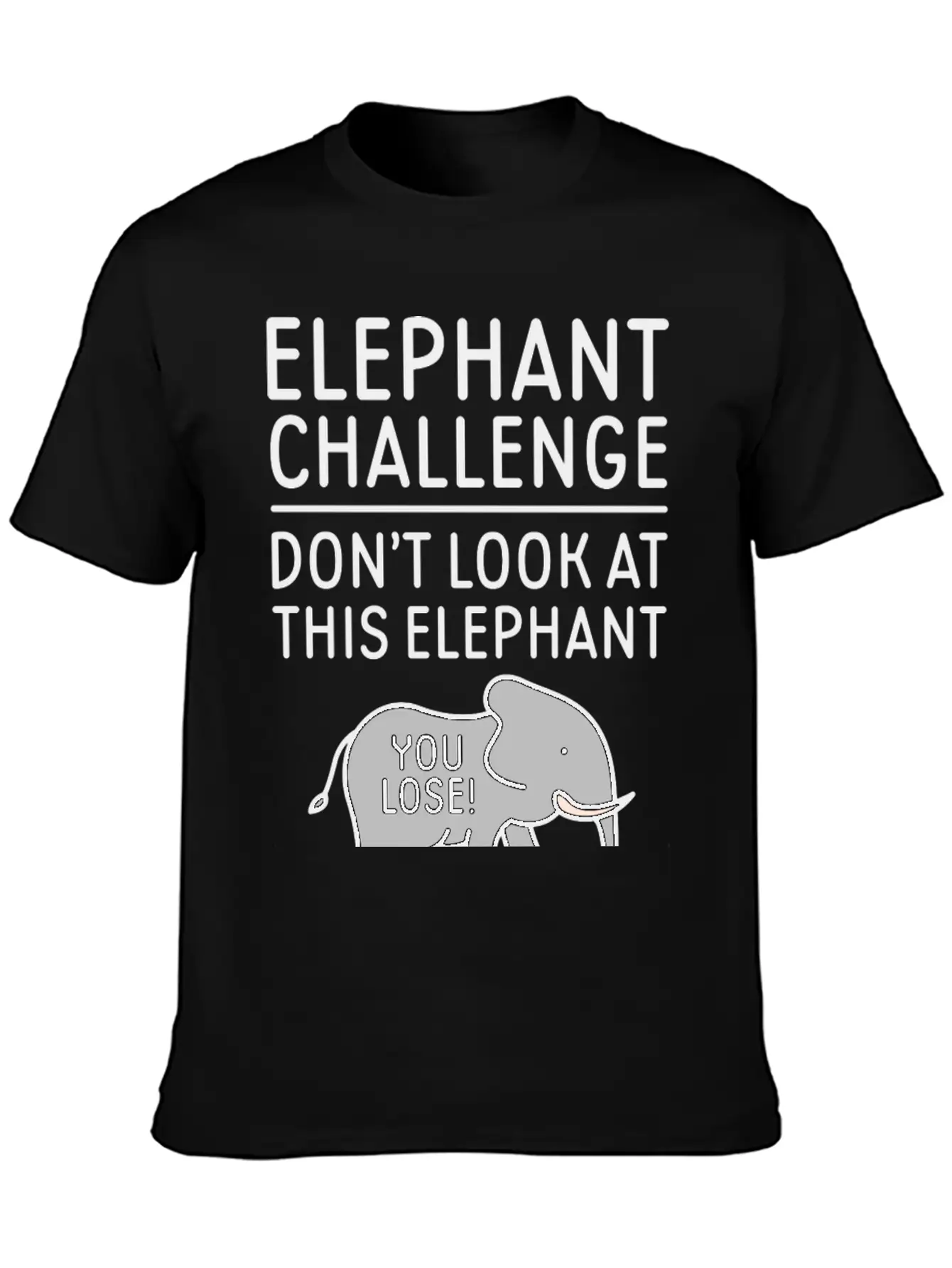 Elephant Challenge Unisex Casual T-Shirt – Clean Design For Daily Comfort