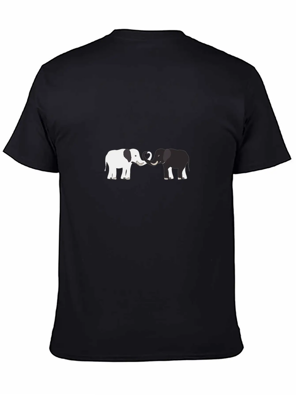 Elephant - Cute Elephant Design Essential Cotton Tee For Daily Outfits – Unisex Style
