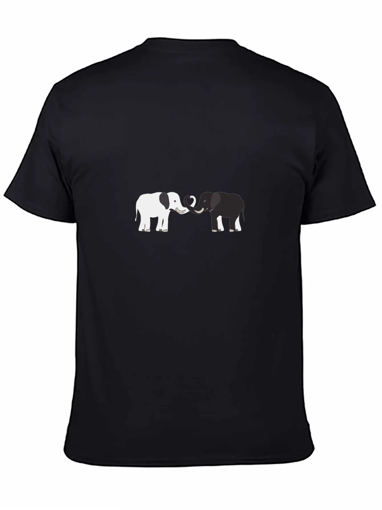 Elephant - Cute Elephant Design Essential Cotton Tee For Daily Outfits – Unisex Style