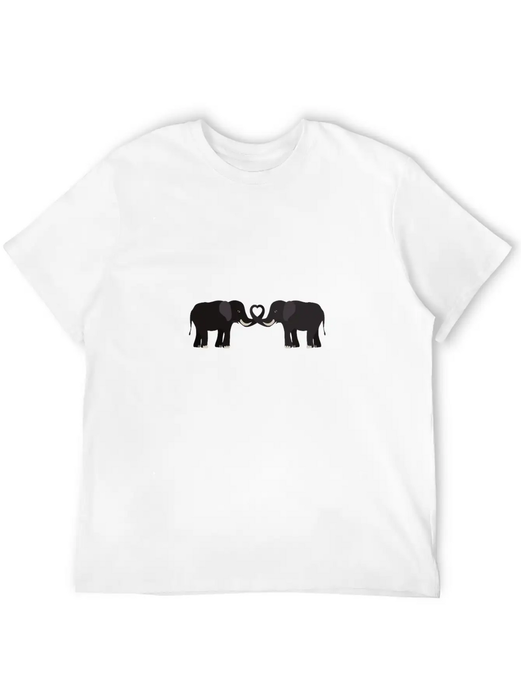 Elephant - Cute Elephant Design Essential Cotton Tee For Daily Outfits – Unisex Style