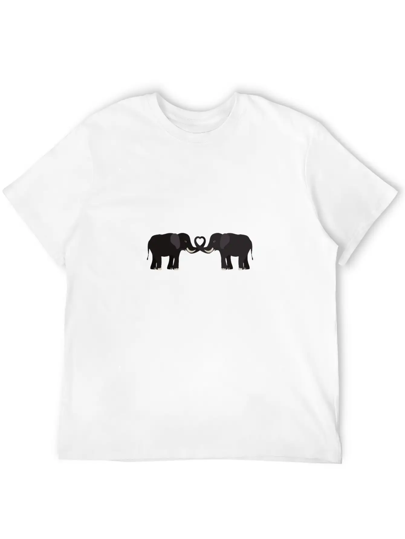 Elephant - Cute Elephant Design Essential Cotton Tee For Daily Outfits – Unisex Style
