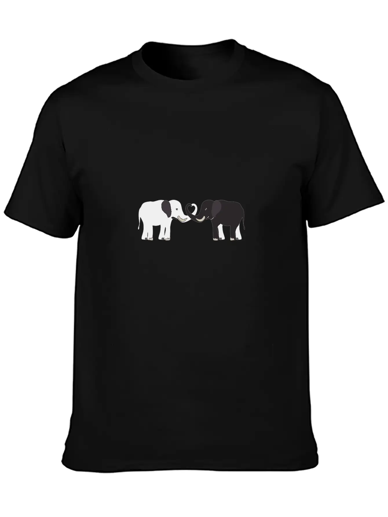 Elephant - Cute Elephant Design Essential Cotton Tee For Daily Outfits – Unisex Style