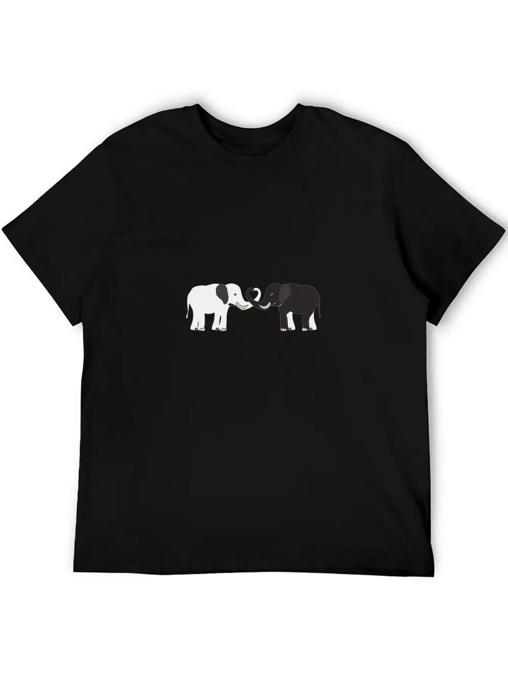 Elephant - Cute Elephant Design Essential Cotton Tee For Daily Outfits – Unisex Style
