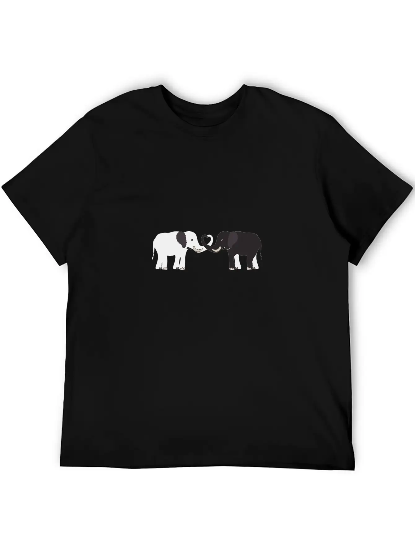 Elephant - Cute Elephant Design Essential Cotton Tee For Daily Outfits – Unisex Style