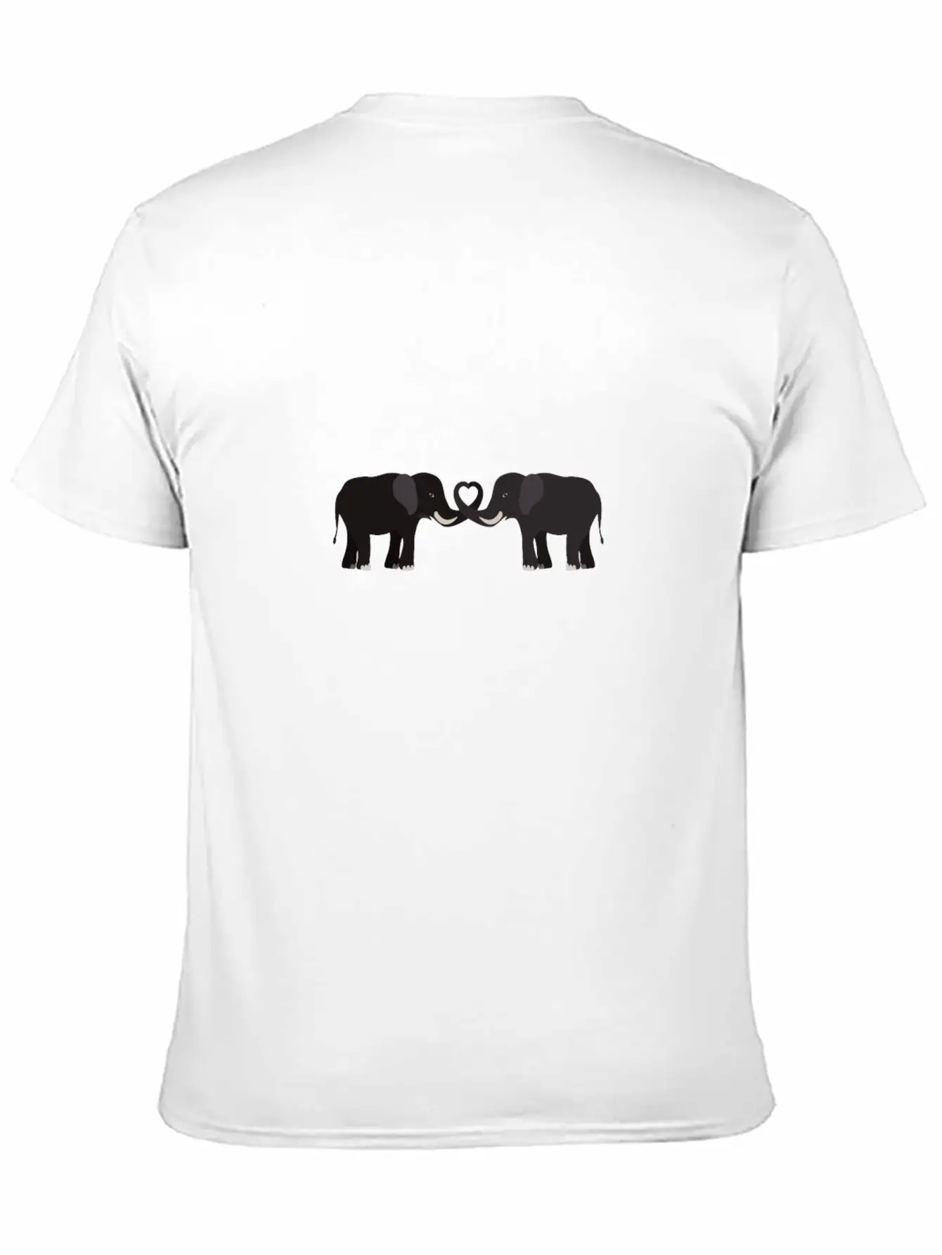 Elephant - Cute Elephant Design Essential Cotton Tee For Daily Outfits – Unisex Style