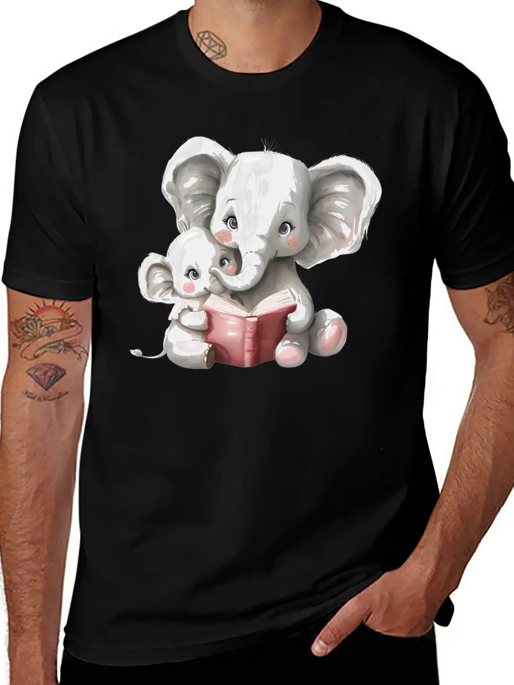 Elephant Family. Unisex Casual T-Shirt – Clean Design For Daily Comfort