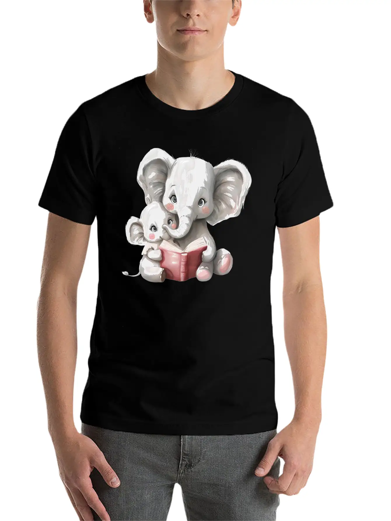 Elephant Family. Unisex Casual T-Shirt – Clean Design For Daily Comfort