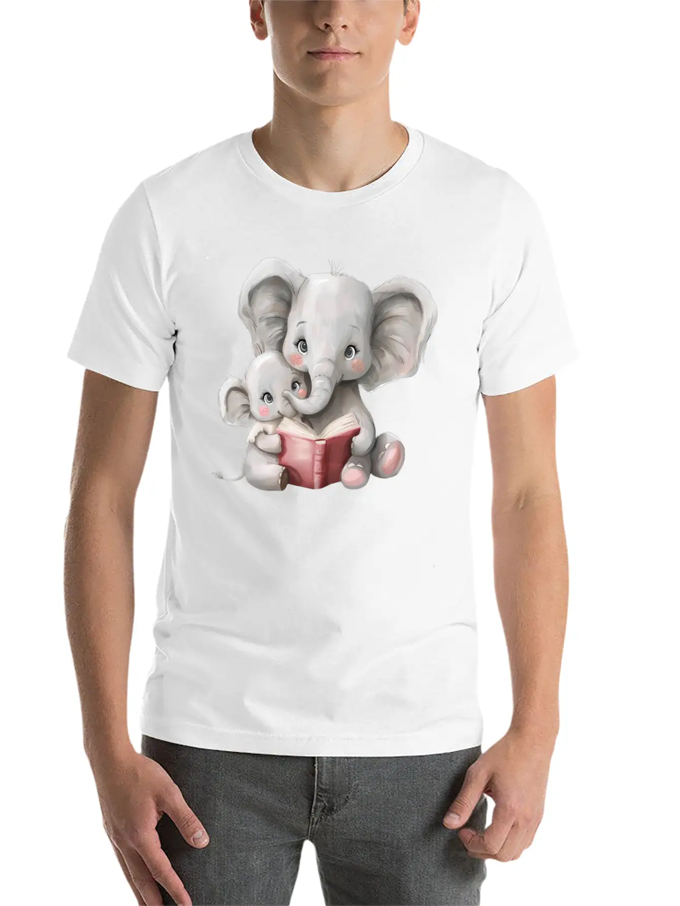 Elephant Family. Unisex Casual T-Shirt – Clean Design For Daily Comfort