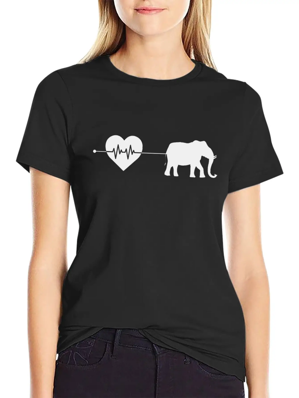 Elephant Heartbeat Breathable Soft Cotton T-Shirt – Timeless Casual Look
