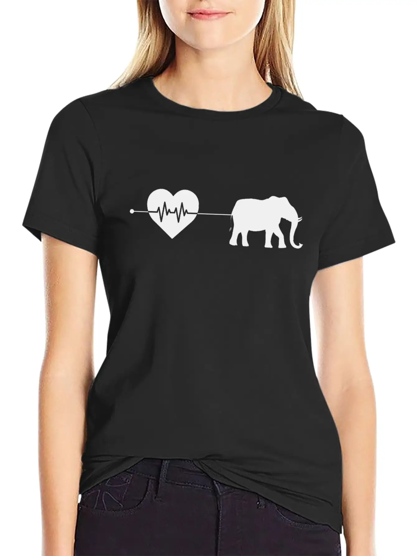 Elephant Heartbeat Breathable Soft Cotton T-Shirt – Timeless Casual Look