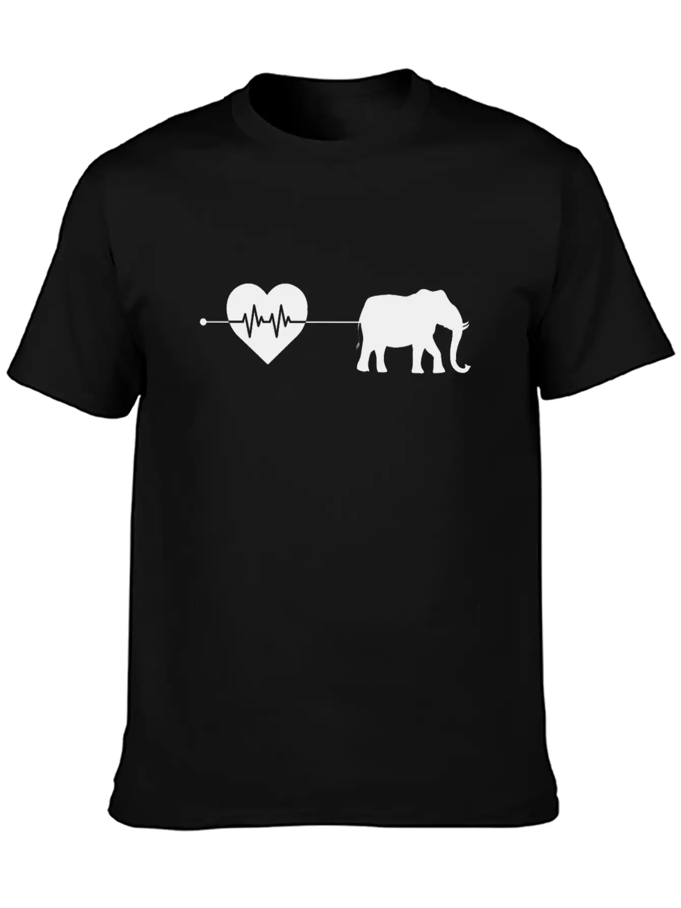 Elephant Heartbeat Breathable Soft Cotton T-Shirt – Timeless Casual Look