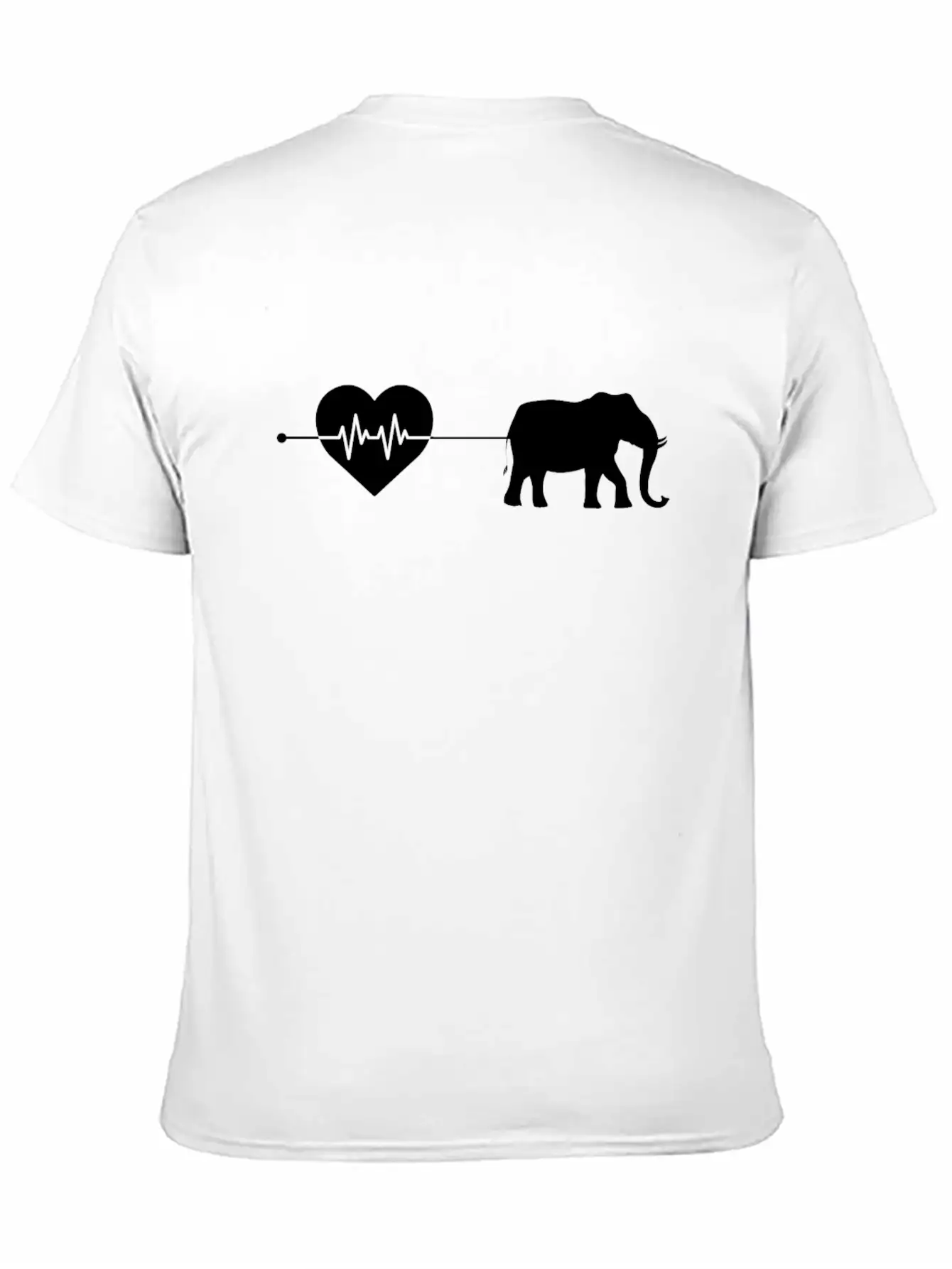 Elephant Heartbeat Breathable Soft Cotton T-Shirt – Timeless Casual Look