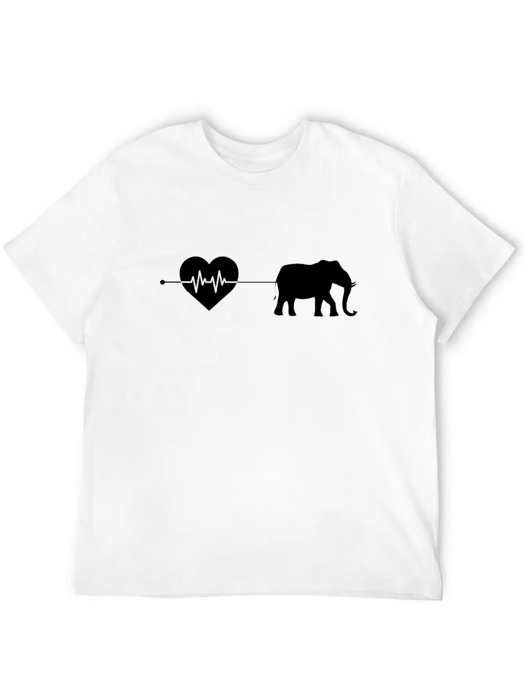 Elephant Heartbeat Breathable Soft Cotton T-Shirt – Timeless Casual Look