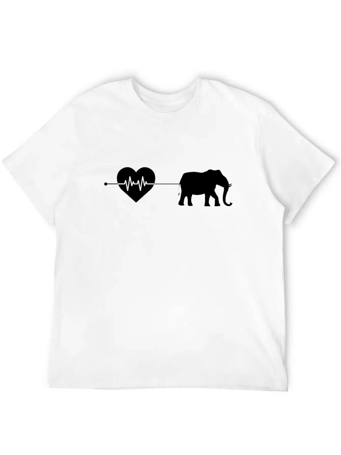 Elephant Heartbeat Breathable Soft Cotton T-Shirt – Timeless Casual Look