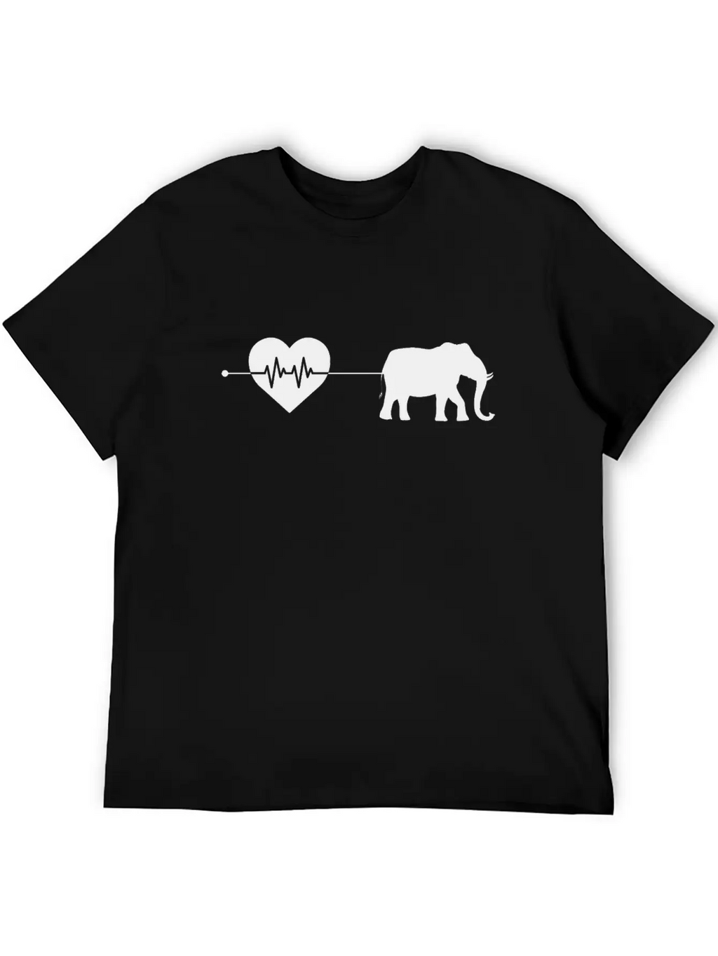 Elephant Heartbeat Breathable Soft Cotton T-Shirt – Timeless Casual Look