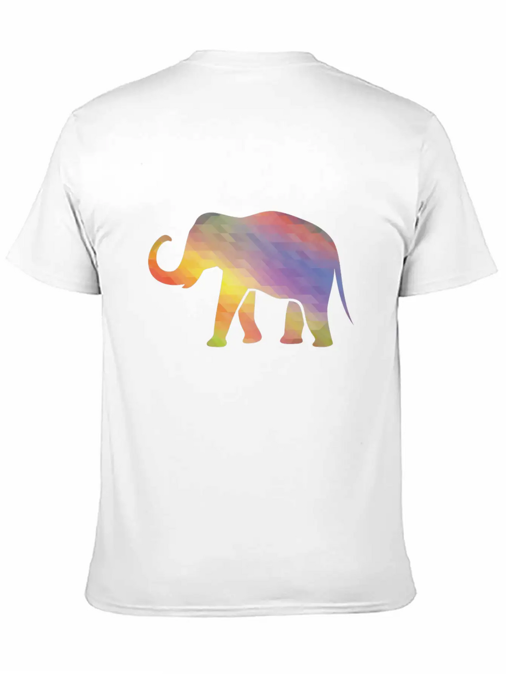 Elephant Mosaik Art Digital Computer Unisex Casual T-Shirt – Clean Design For Daily Comfort