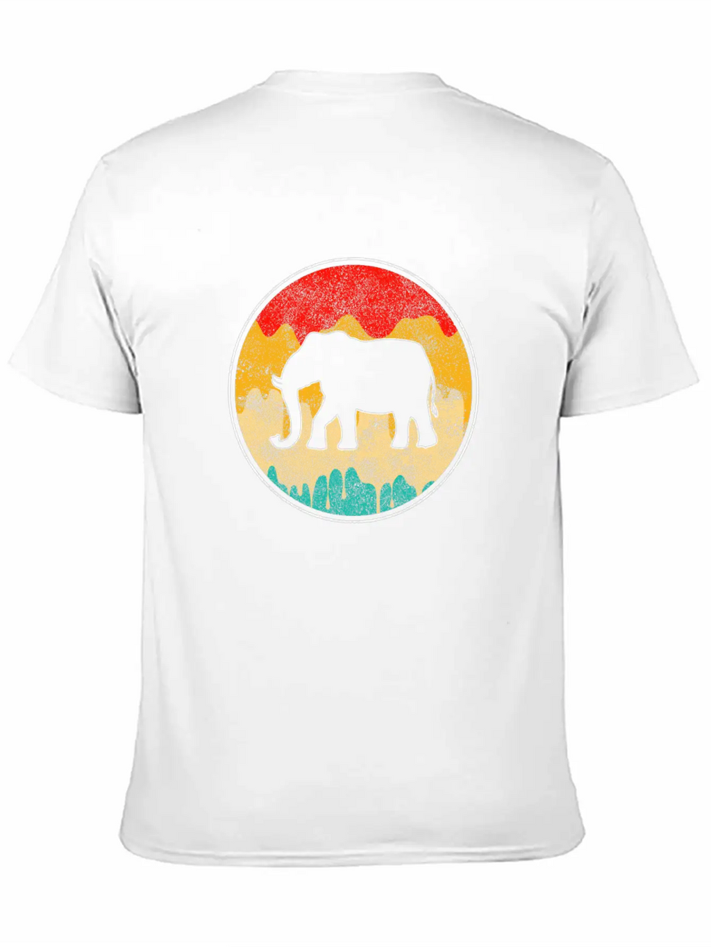Elephant Retro Unisex Casual T-Shirt – Clean Design For Daily Comfort