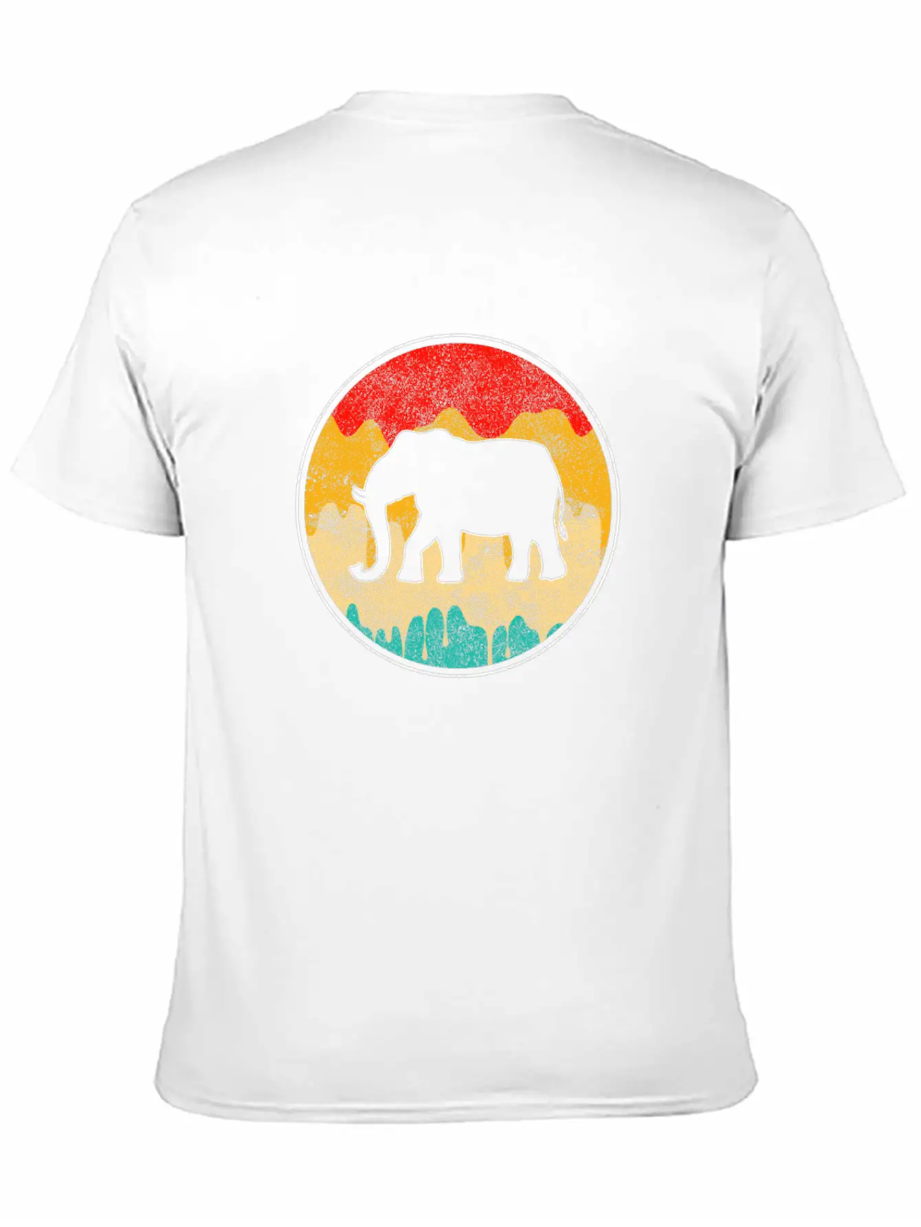 Elephant Retro Unisex Casual T-Shirt – Clean Design For Daily Comfort