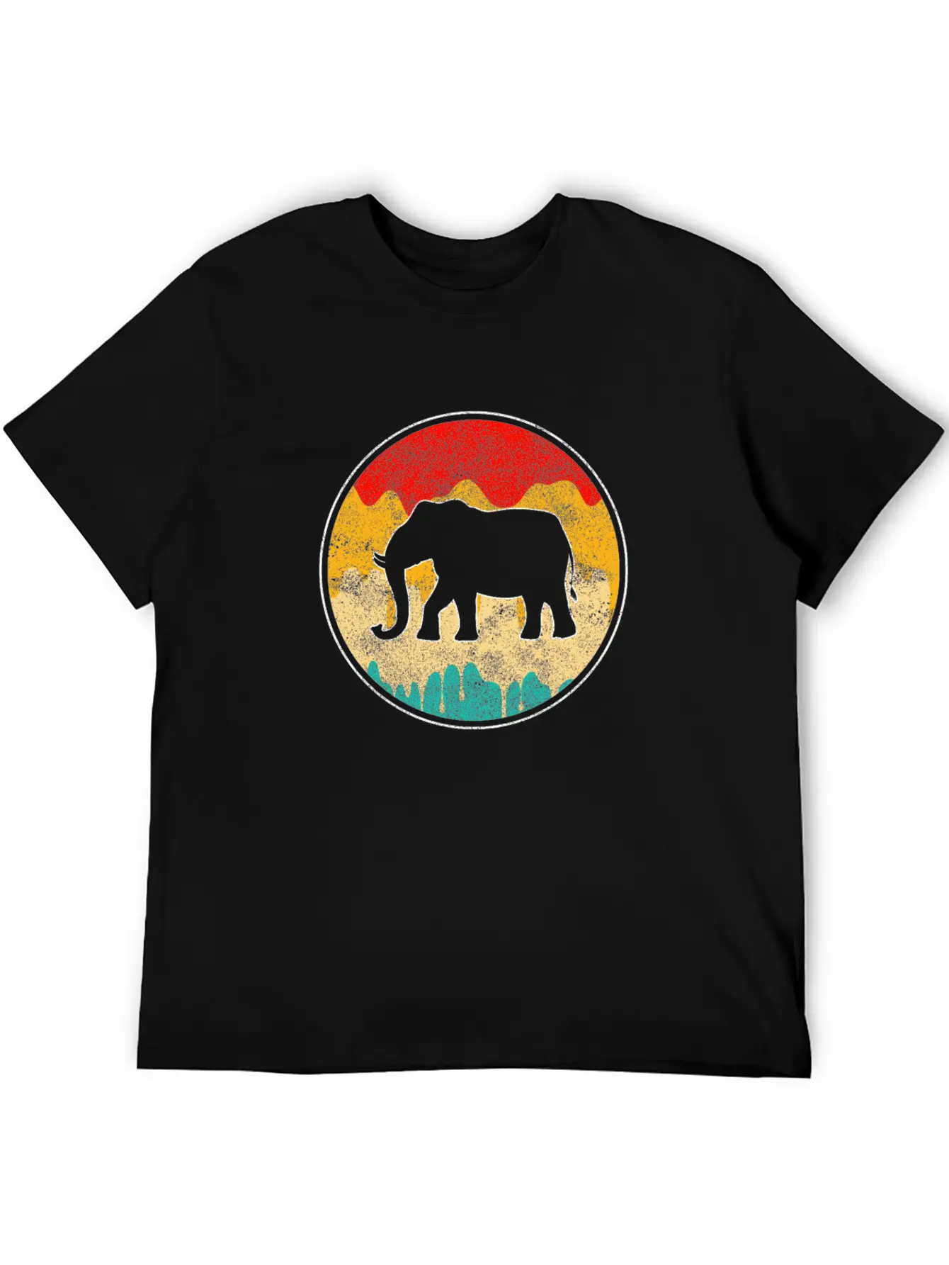 Elephant Retro Unisex Casual T-Shirt – Clean Design For Daily Comfort