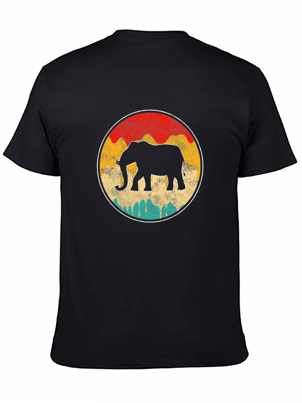 Elephant Retro Unisex Casual T-Shirt – Clean Design For Daily Comfort
