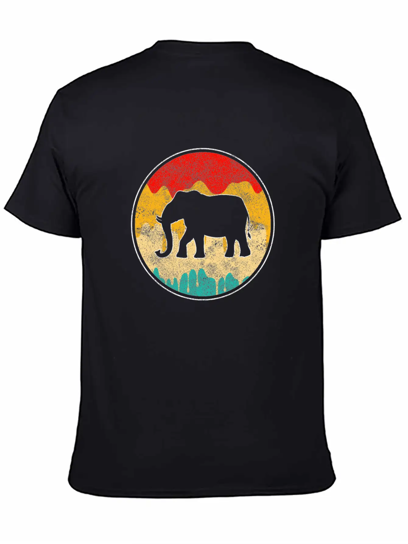 Elephant Retro Unisex Casual T-Shirt – Clean Design For Daily Comfort