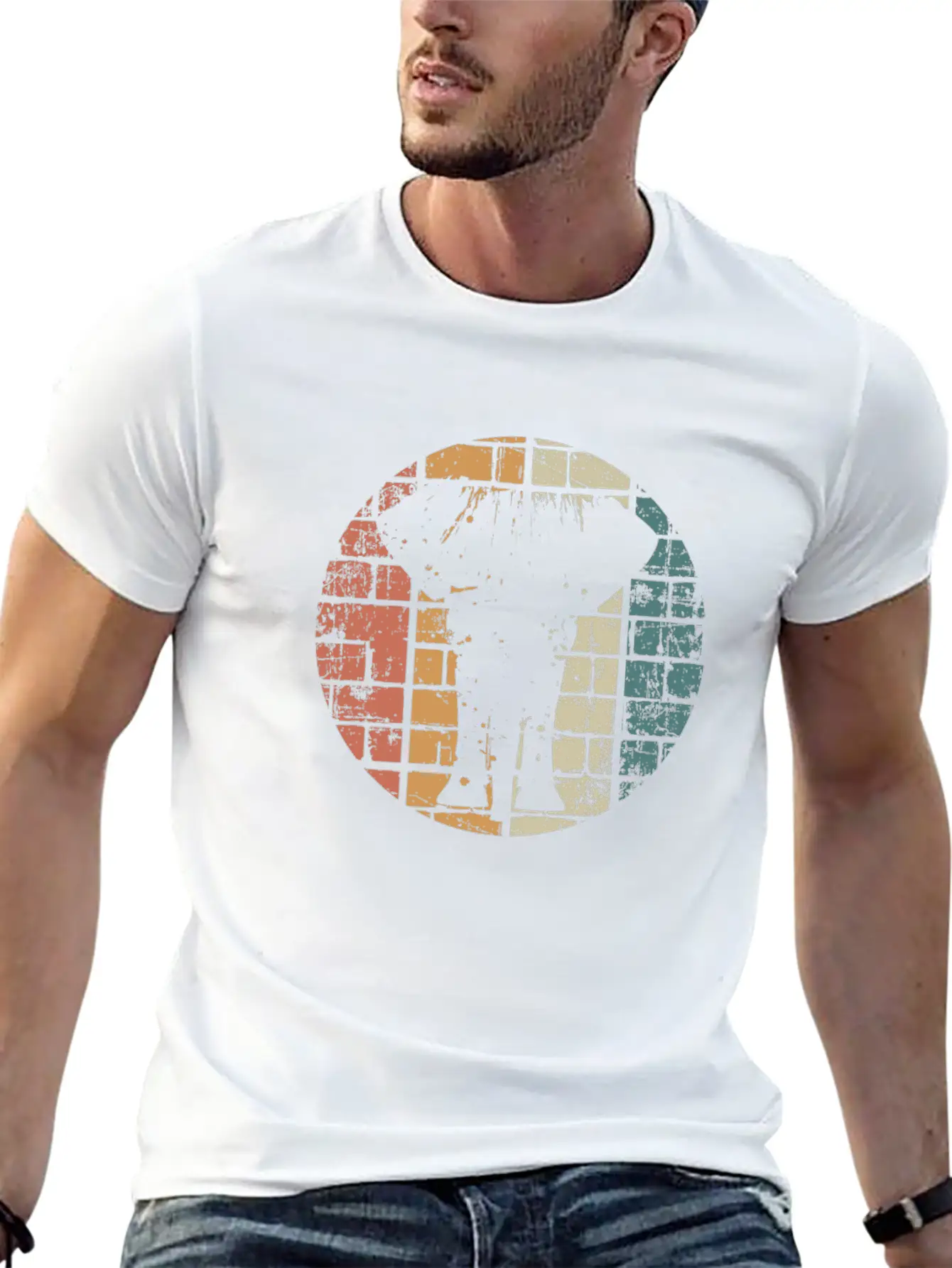 Elephant Retro Unisex Short Sleeve Soft Cotton T-Shirt – Casual Everyday Wear