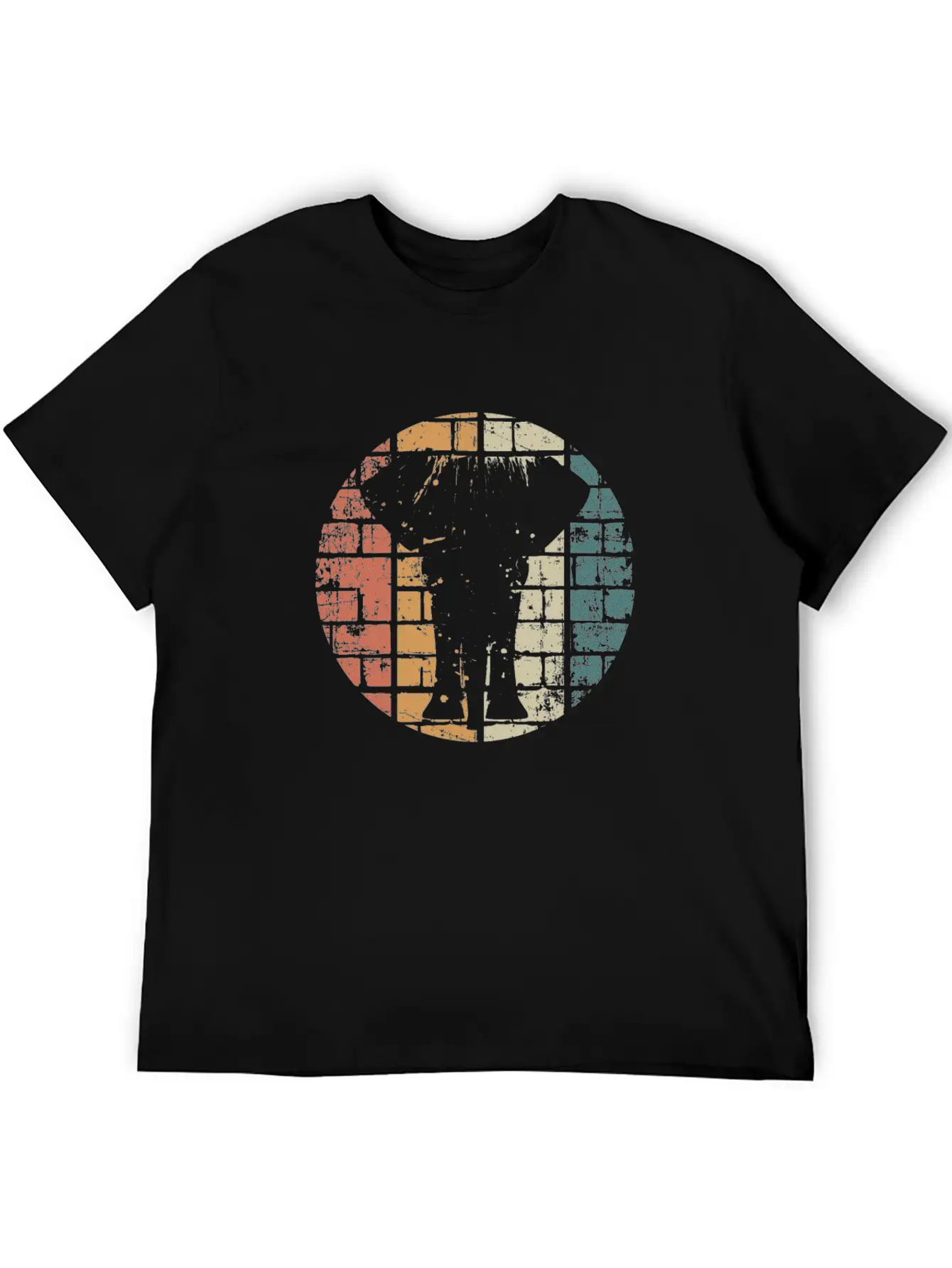 Elephant Retro Unisex Short Sleeve Soft Cotton T-Shirt – Casual Everyday Wear