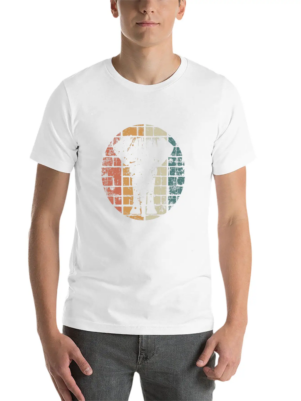 Elephant Retro Unisex Short Sleeve Soft Cotton T-Shirt – Casual Everyday Wear
