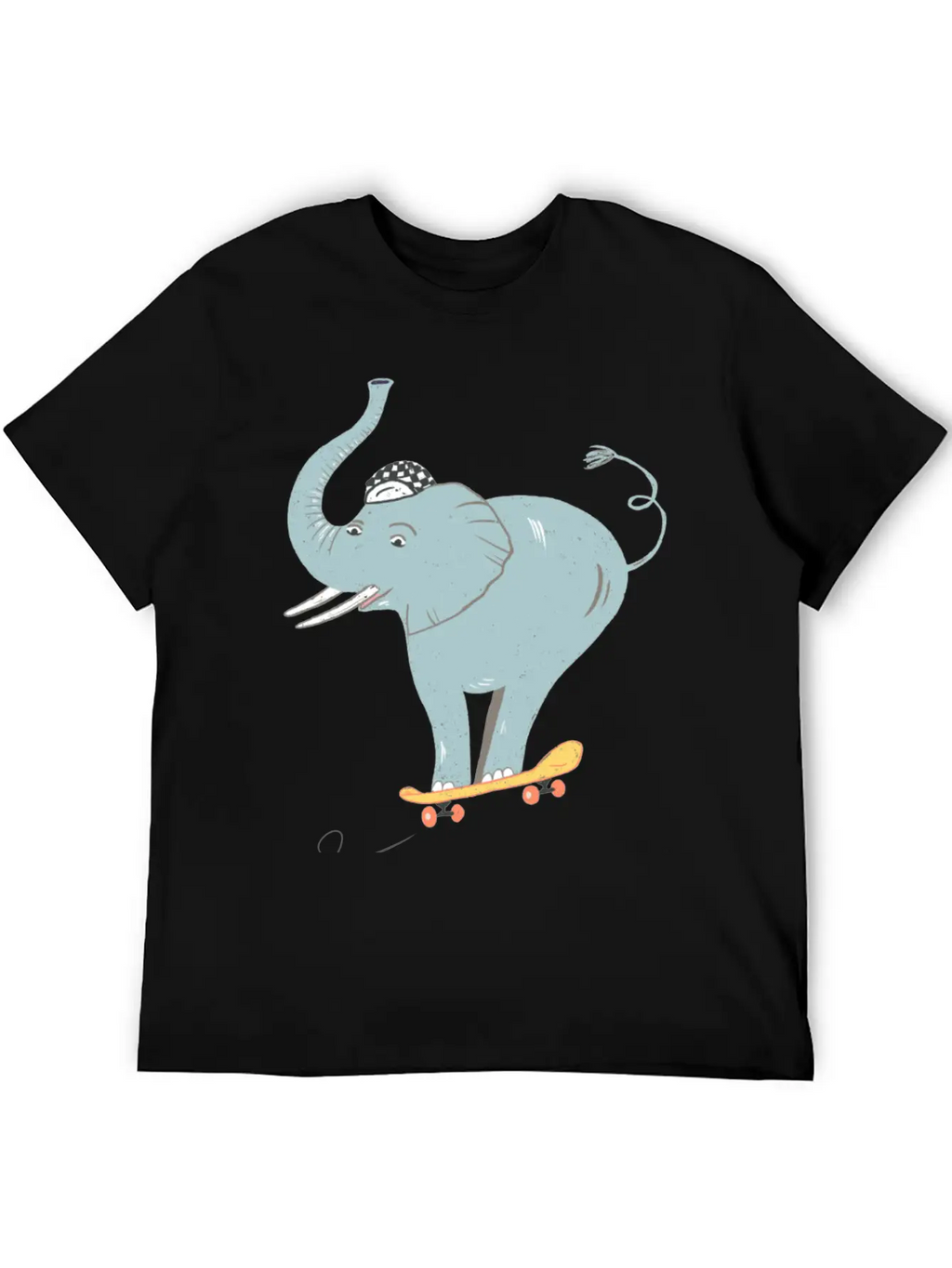 Elephant Skater Unisex Casual T-Shirt – Clean Design For Daily Comfort