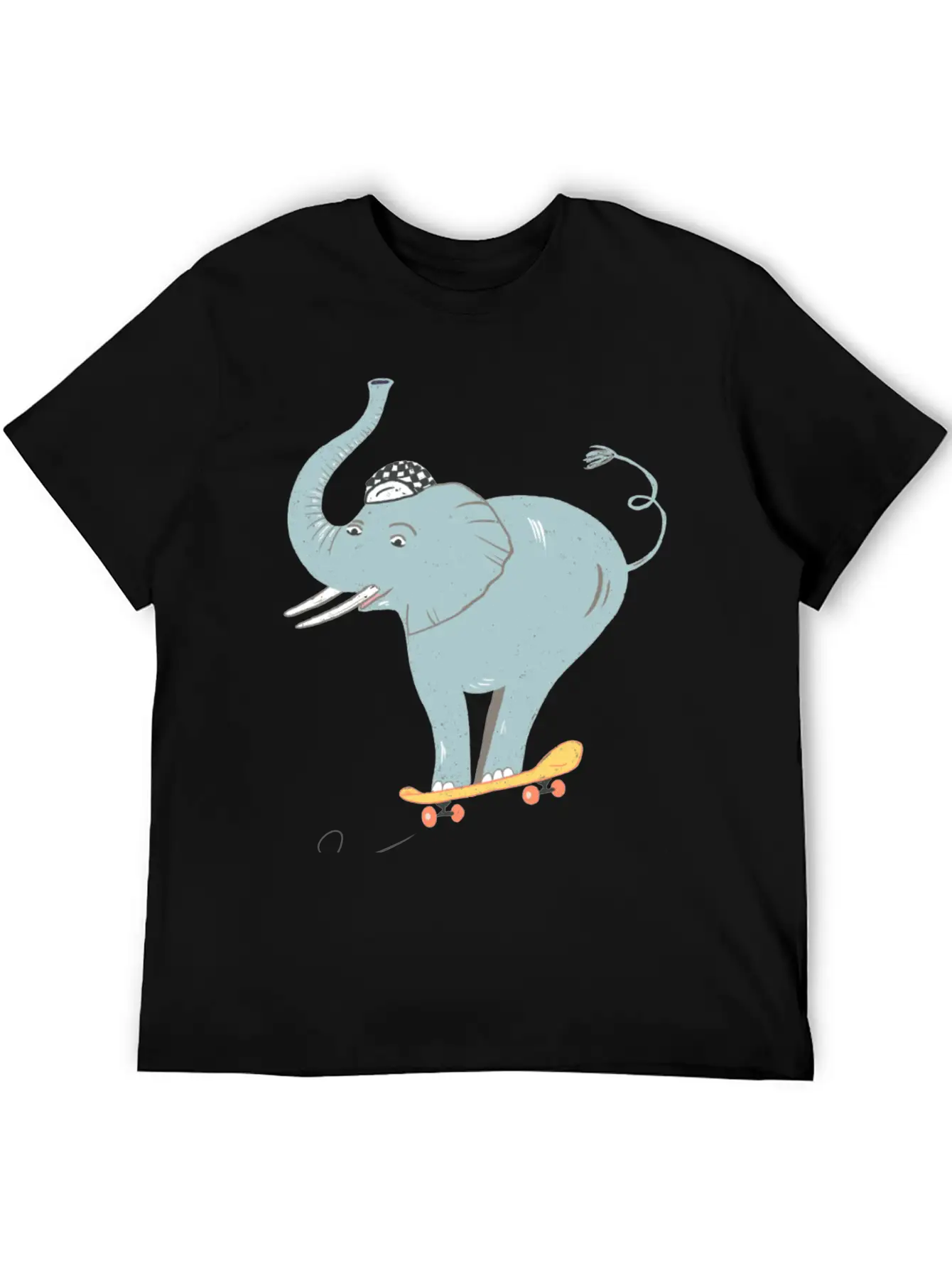 Elephant Skater Unisex Casual T-Shirt – Clean Design For Daily Comfort