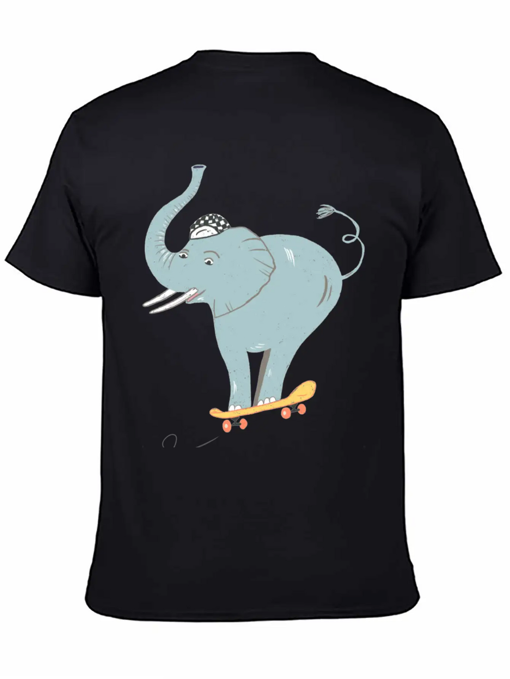 Elephant Skater Unisex Casual T-Shirt – Clean Design For Daily Comfort