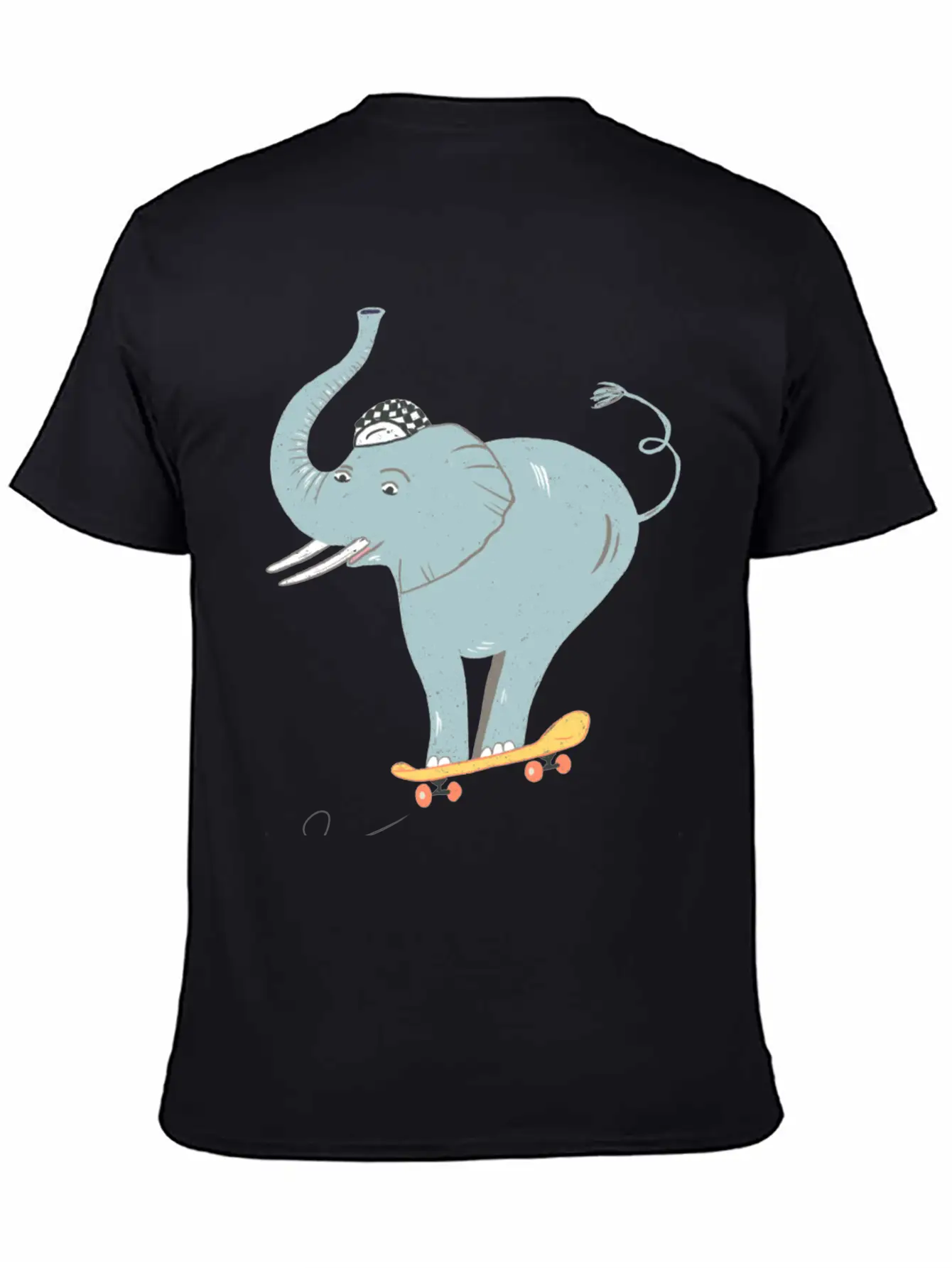 Elephant Skater Unisex Casual T-Shirt – Clean Design For Daily Comfort