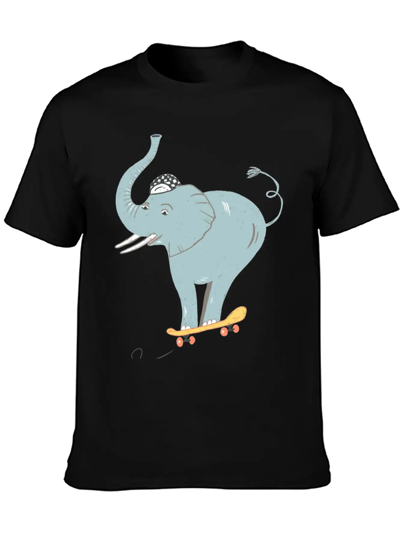 Elephant Skater Unisex Casual T-Shirt – Clean Design For Daily Comfort