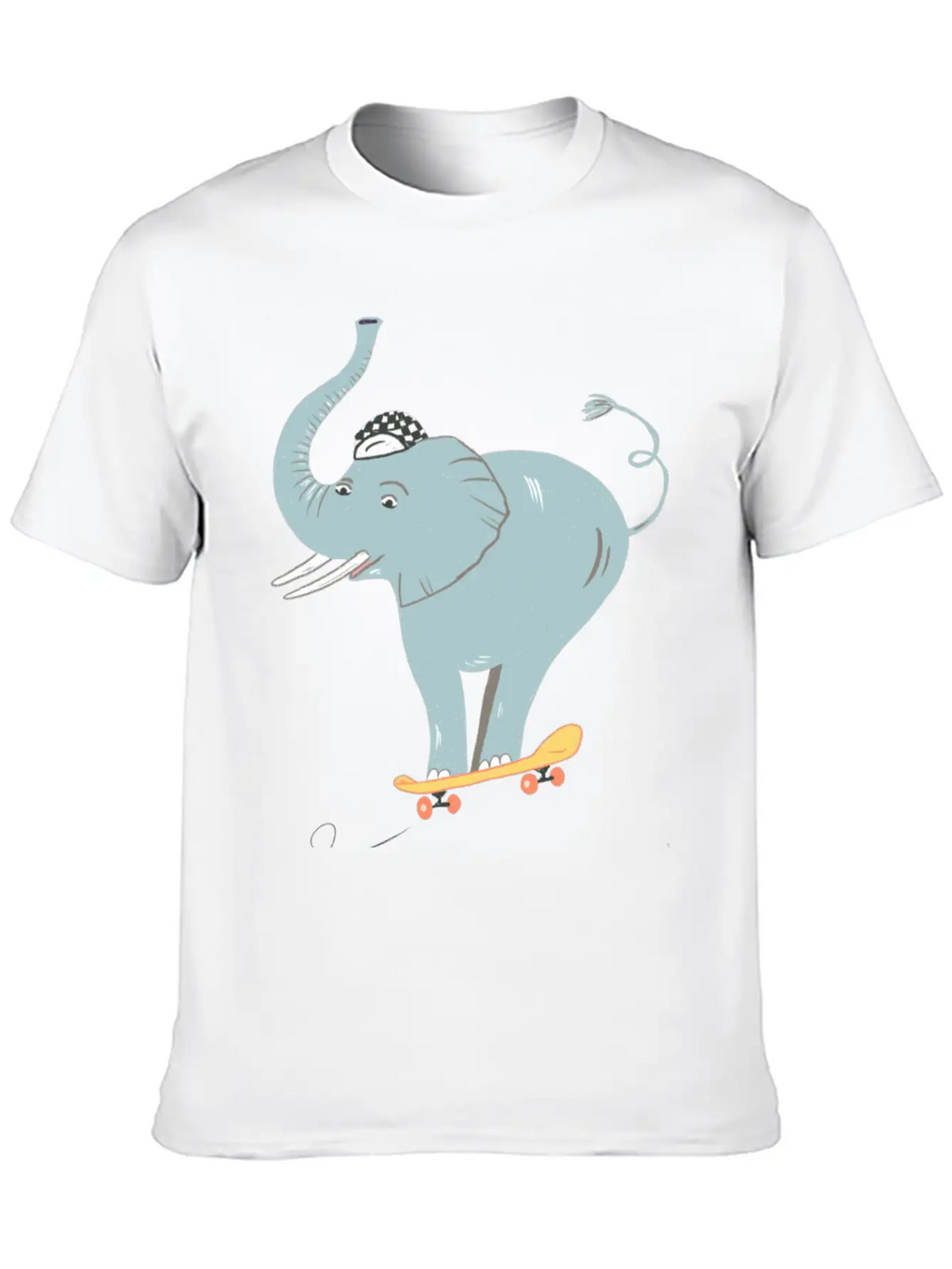 Elephant Skater Unisex Casual T-Shirt – Clean Design For Daily Comfort