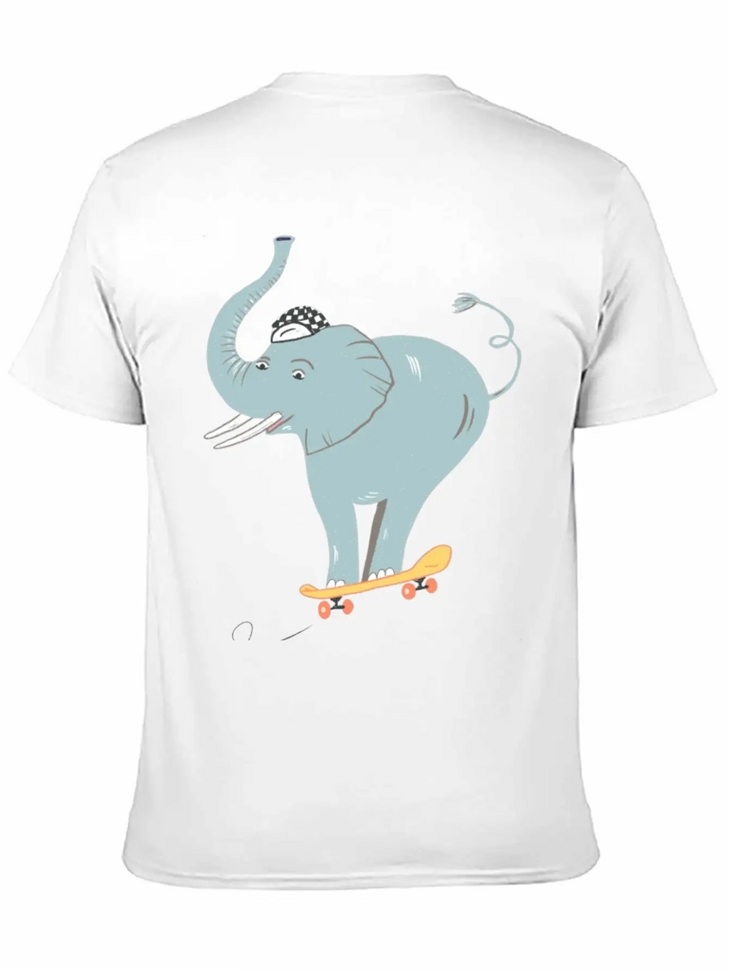 Elephant Skater Unisex Casual T-Shirt – Clean Design For Daily Comfort