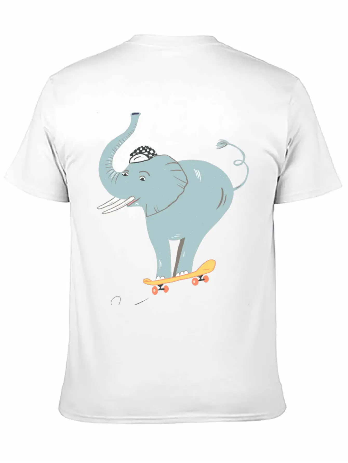 Elephant Skater Unisex Casual T-Shirt – Clean Design For Daily Comfort