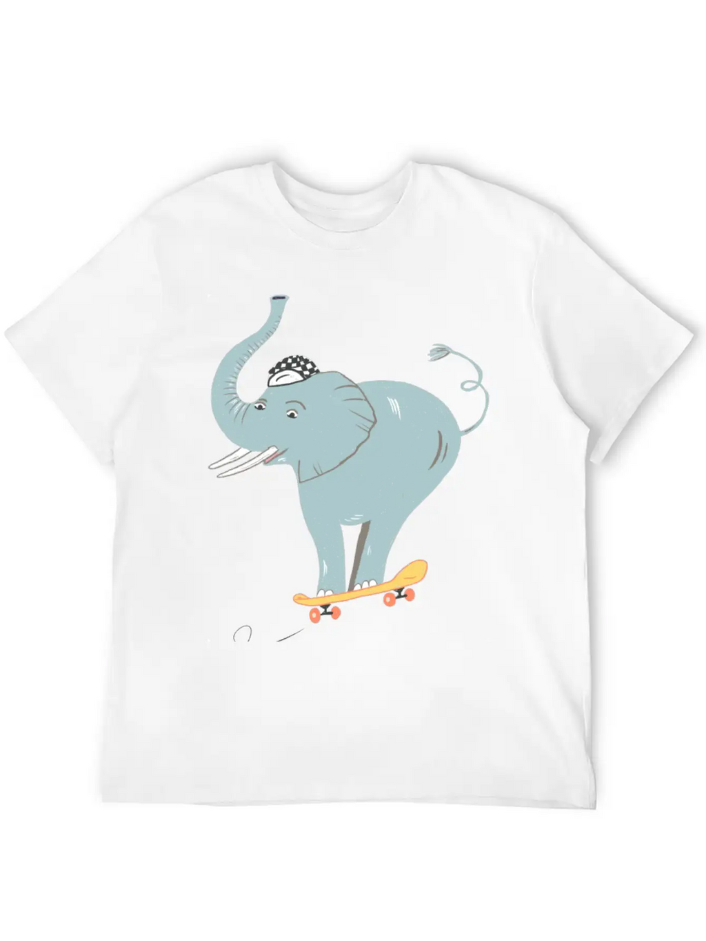 Elephant Skater Unisex Casual T-Shirt – Clean Design For Daily Comfort