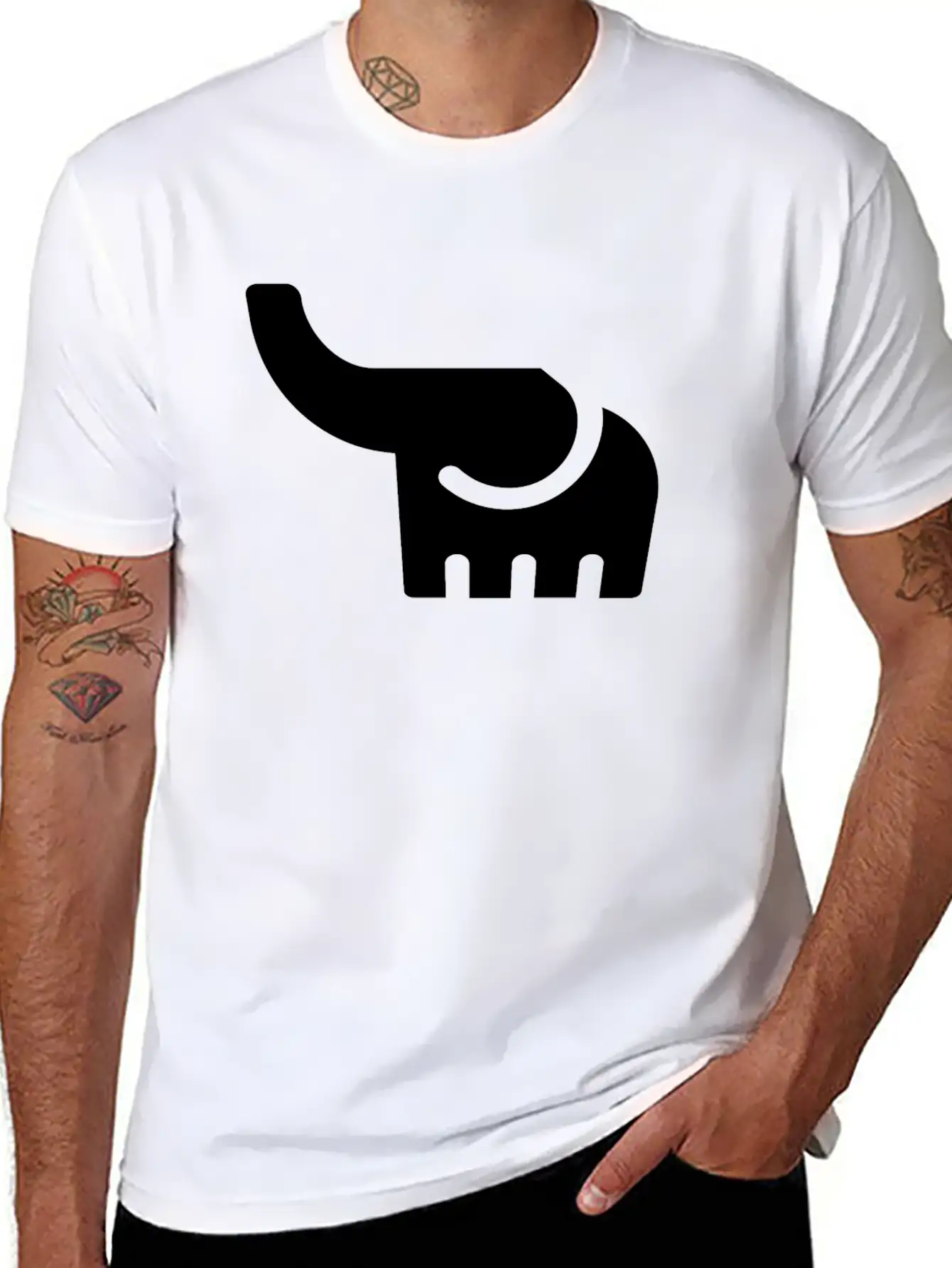 Elephant Stylish Everyday T-Shirt – Unisex Basic Cotton Tee