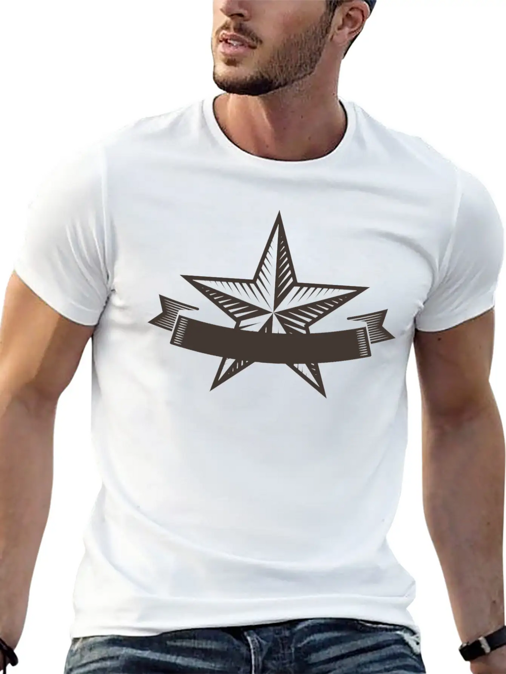 Emblem Banner Casual Graphic T-Shirt – Simple And Comfortable Daily Wear