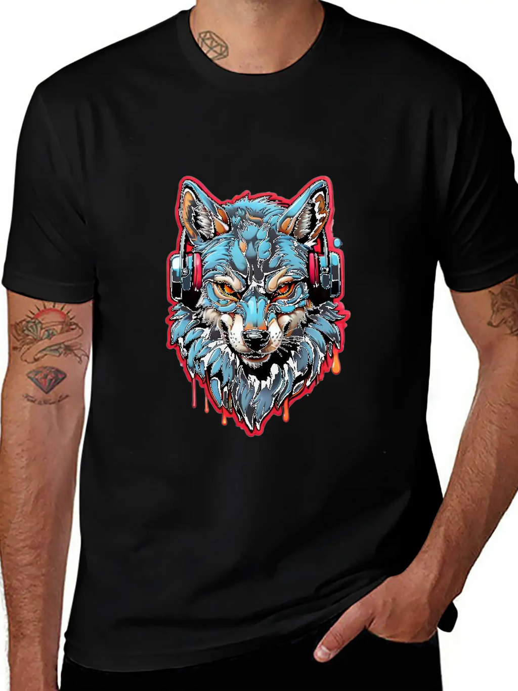 Embrace Nature S Melody With Wolf Music Lovers Unisex Casual T-Shirt – Clean Design For Daily Comfort