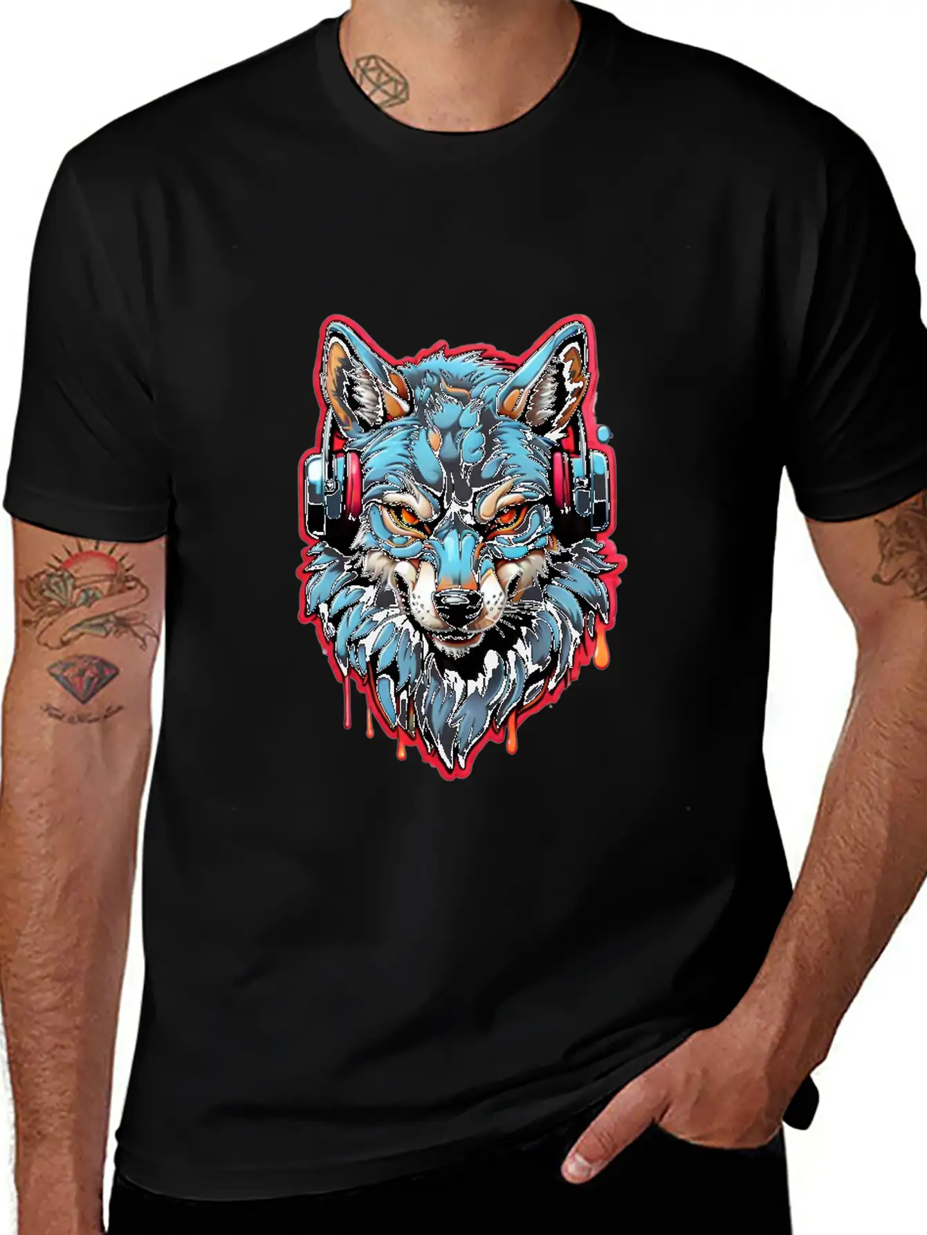 Embrace Nature S Melody With Wolf Music Lovers Unisex Casual T-Shirt – Clean Design For Daily Comfort