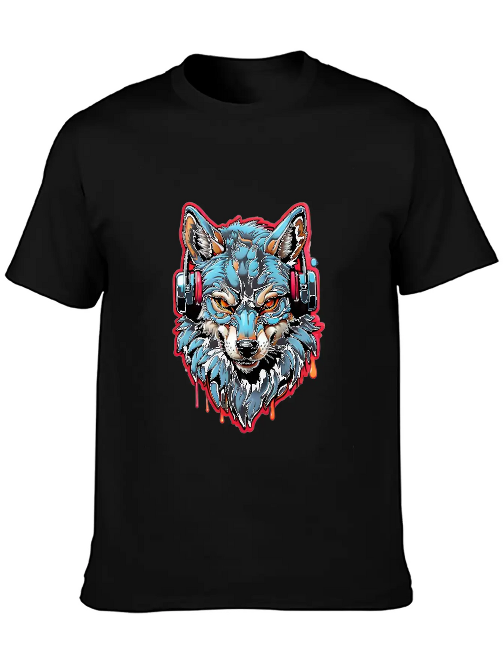 Embrace Nature S Melody With Wolf Music Lovers Unisex Casual T-Shirt – Clean Design For Daily Comfort