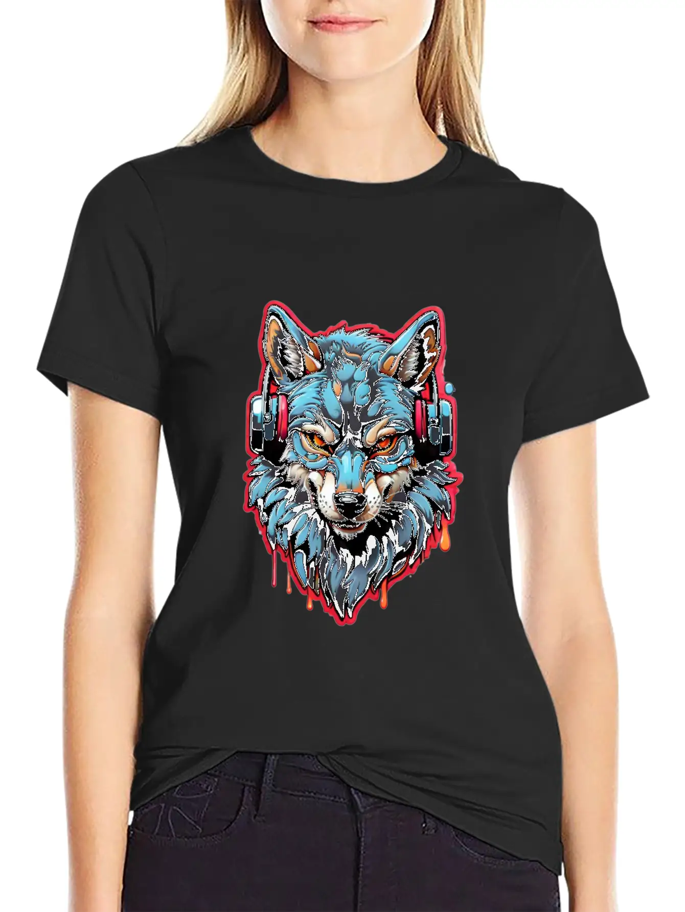 Embrace Nature S Melody With Wolf Music Lovers Unisex Casual T-Shirt – Clean Design For Daily Comfort