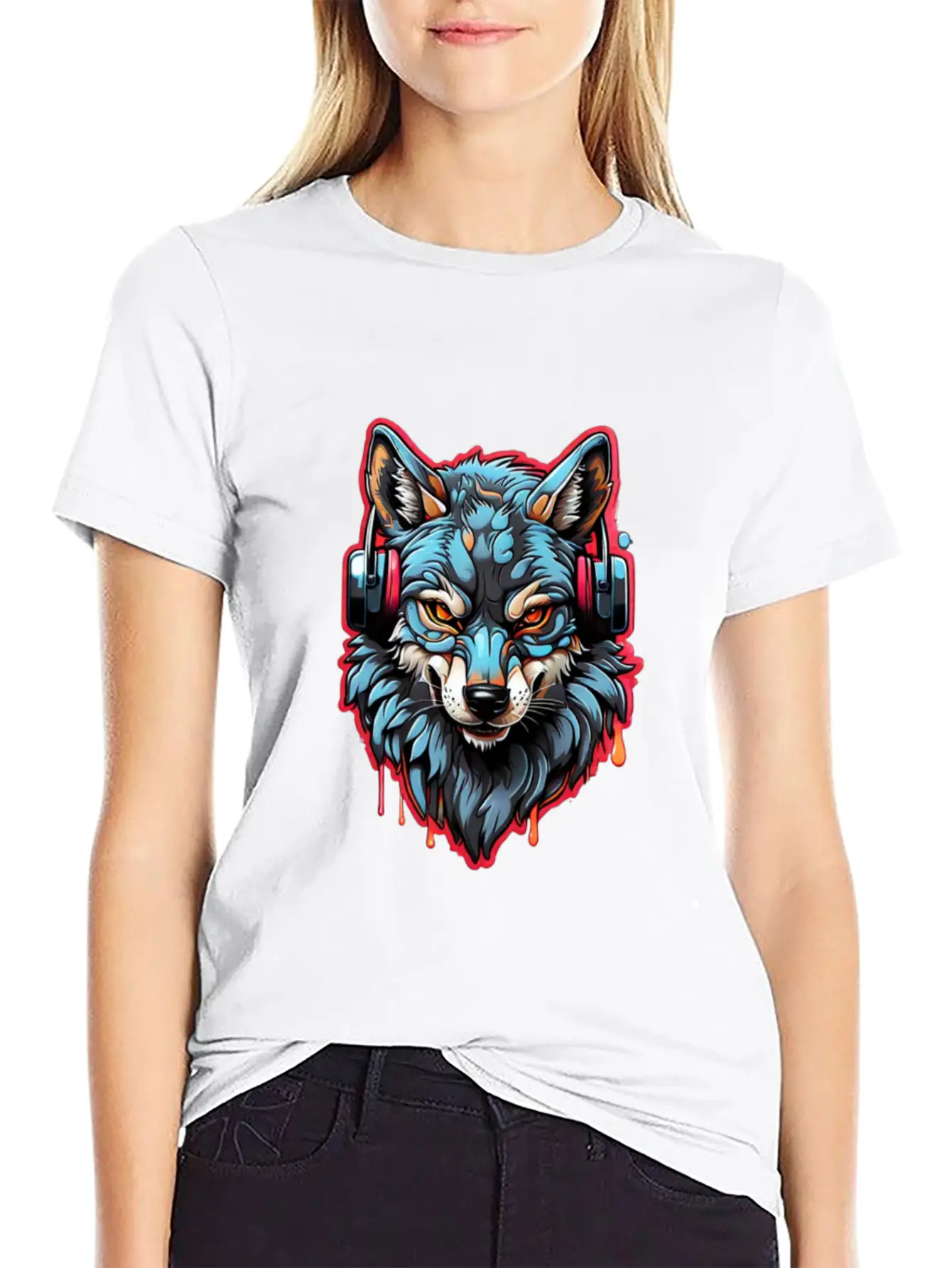 Embrace Nature S Melody With Wolf Music Lovers Unisex Casual T-Shirt – Clean Design For Daily Comfort