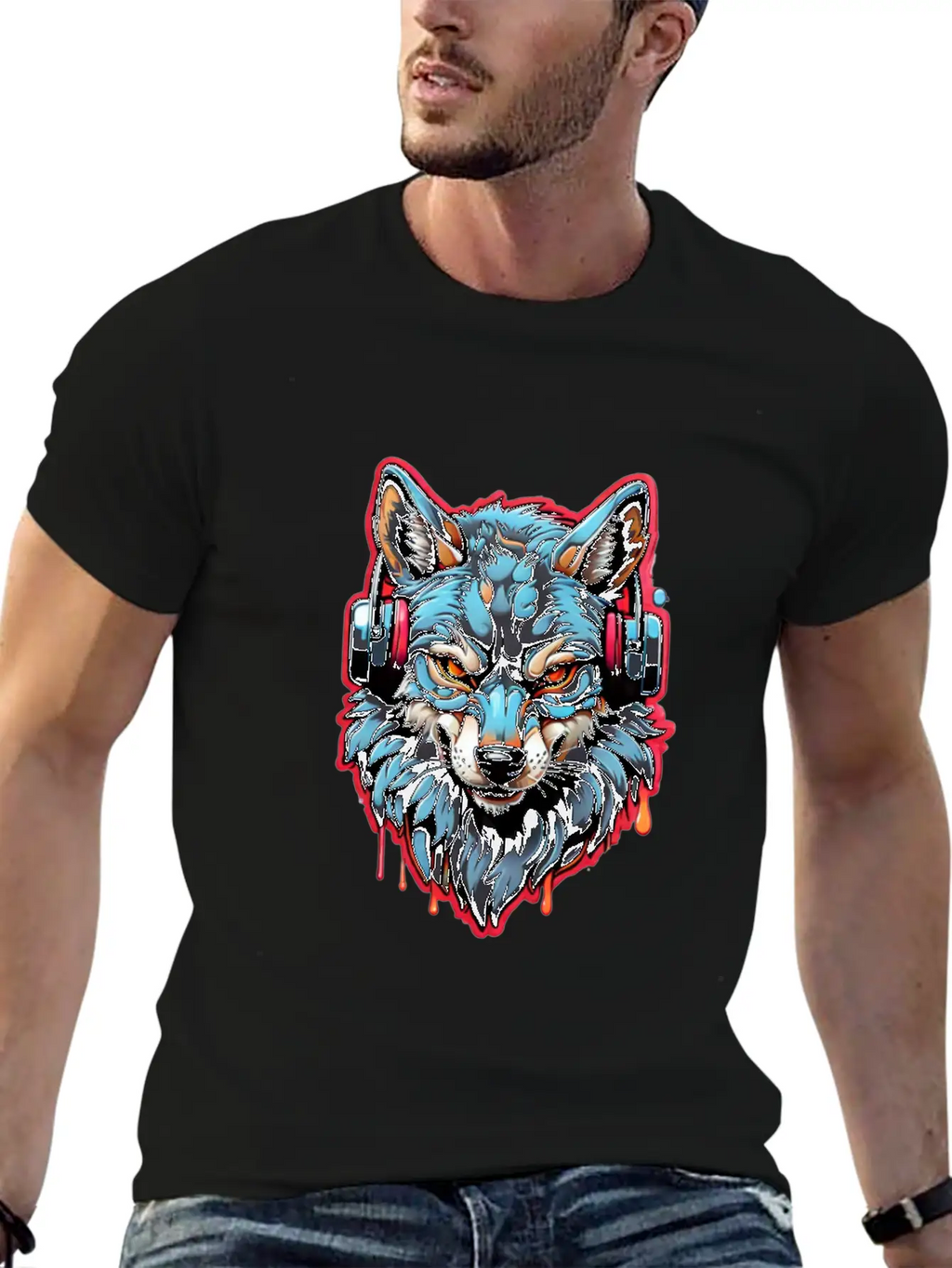Embrace Nature S Melody With Wolf Music Lovers Unisex Casual T-Shirt – Clean Design For Daily Comfort