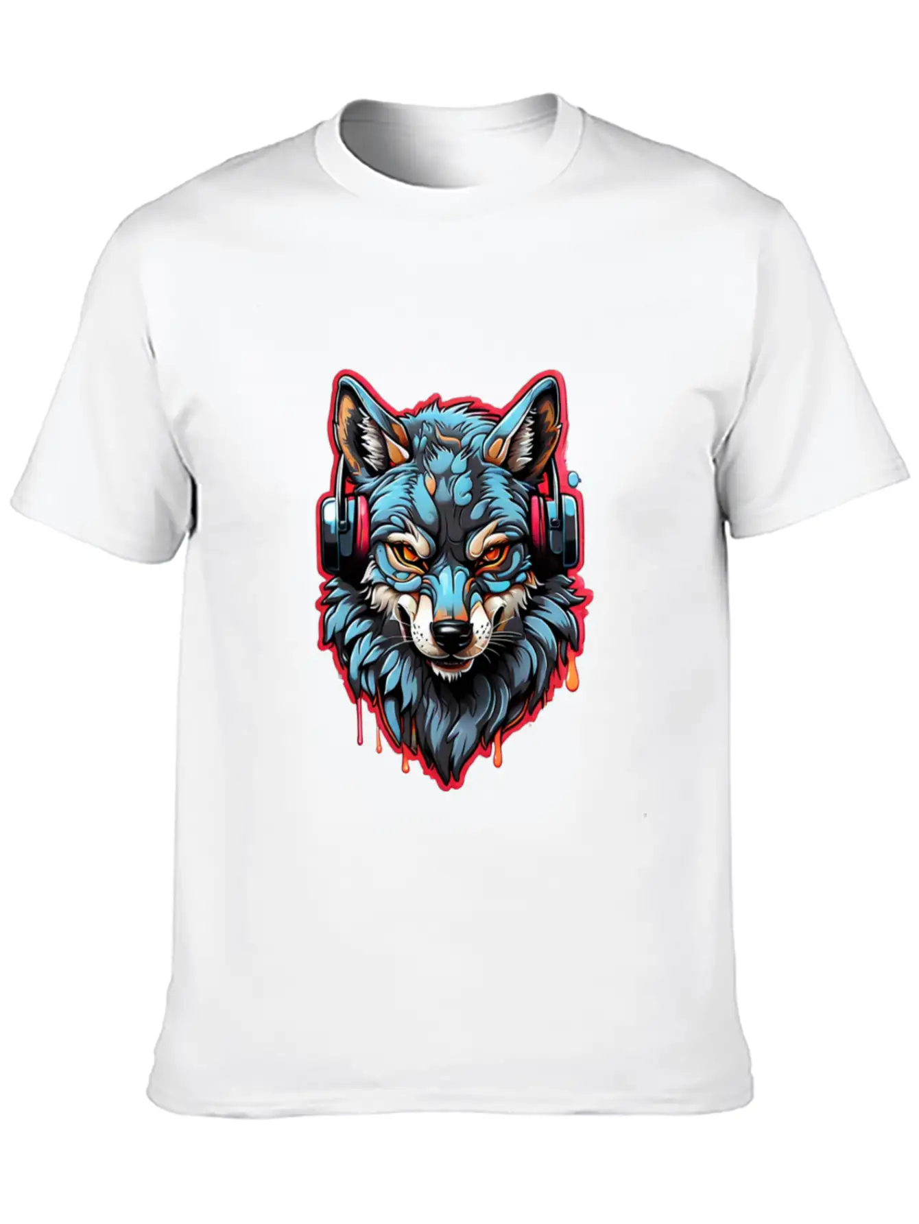 Embrace Nature S Melody With Wolf Music Lovers Unisex Casual T-Shirt – Clean Design For Daily Comfort